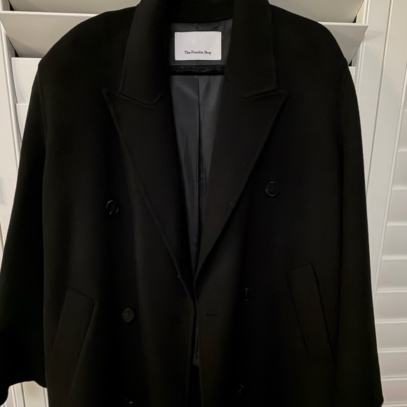 The Frankie Shop Black Double-Breasted Coat - Picture 8 of 9
